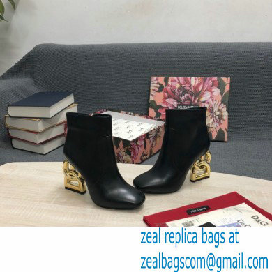 Dolce  &  Gabbana Heel 10.5cm ankle boots with DG Pop heel Black 2022